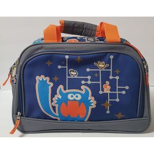 CRcKT Monsters Kids Luggage Bag w/ zippered front Pouch Duffel Bag Carry On
